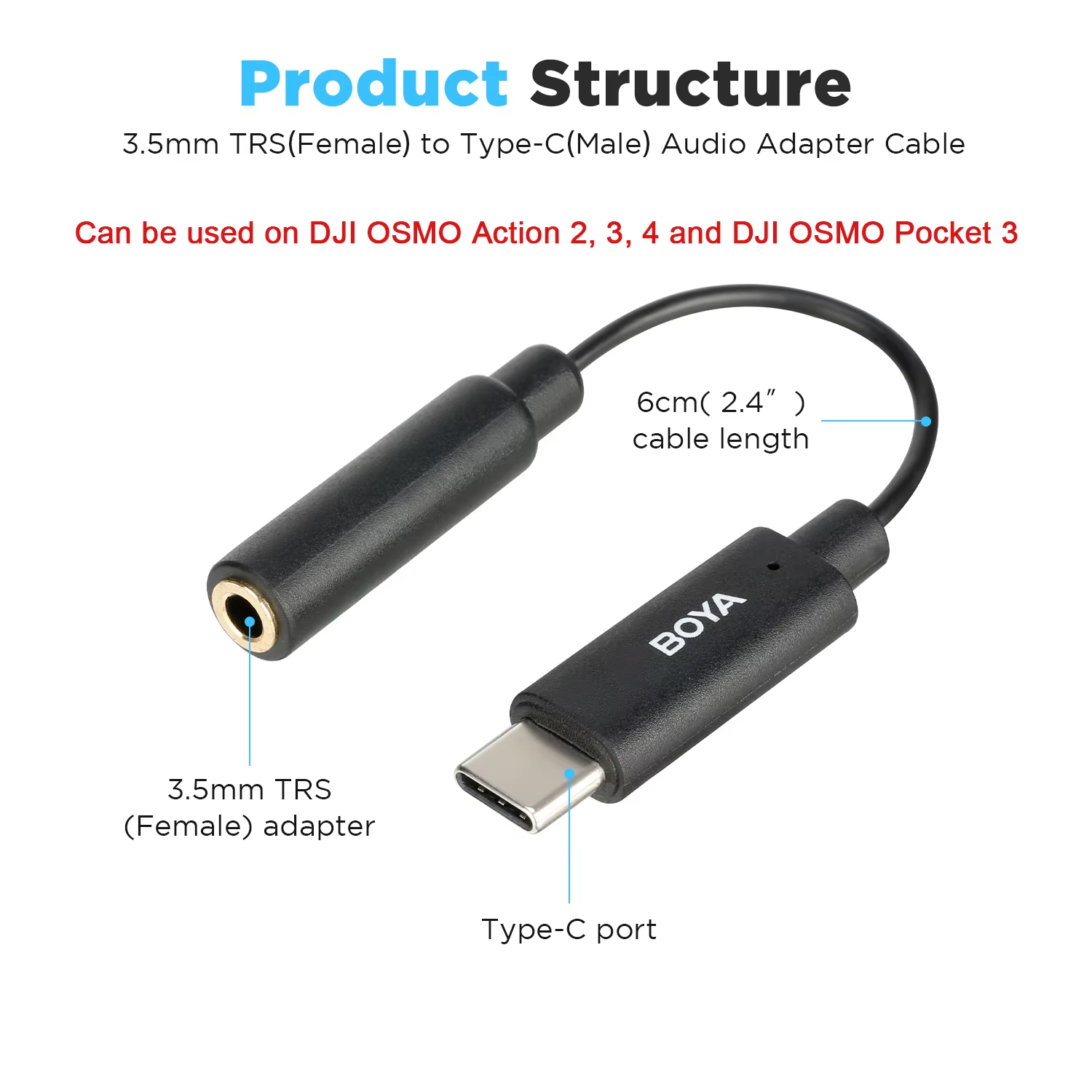 BOYA BY-K4 6 см 3,5 мм TRS «ма – обзор и цена Trs Cable