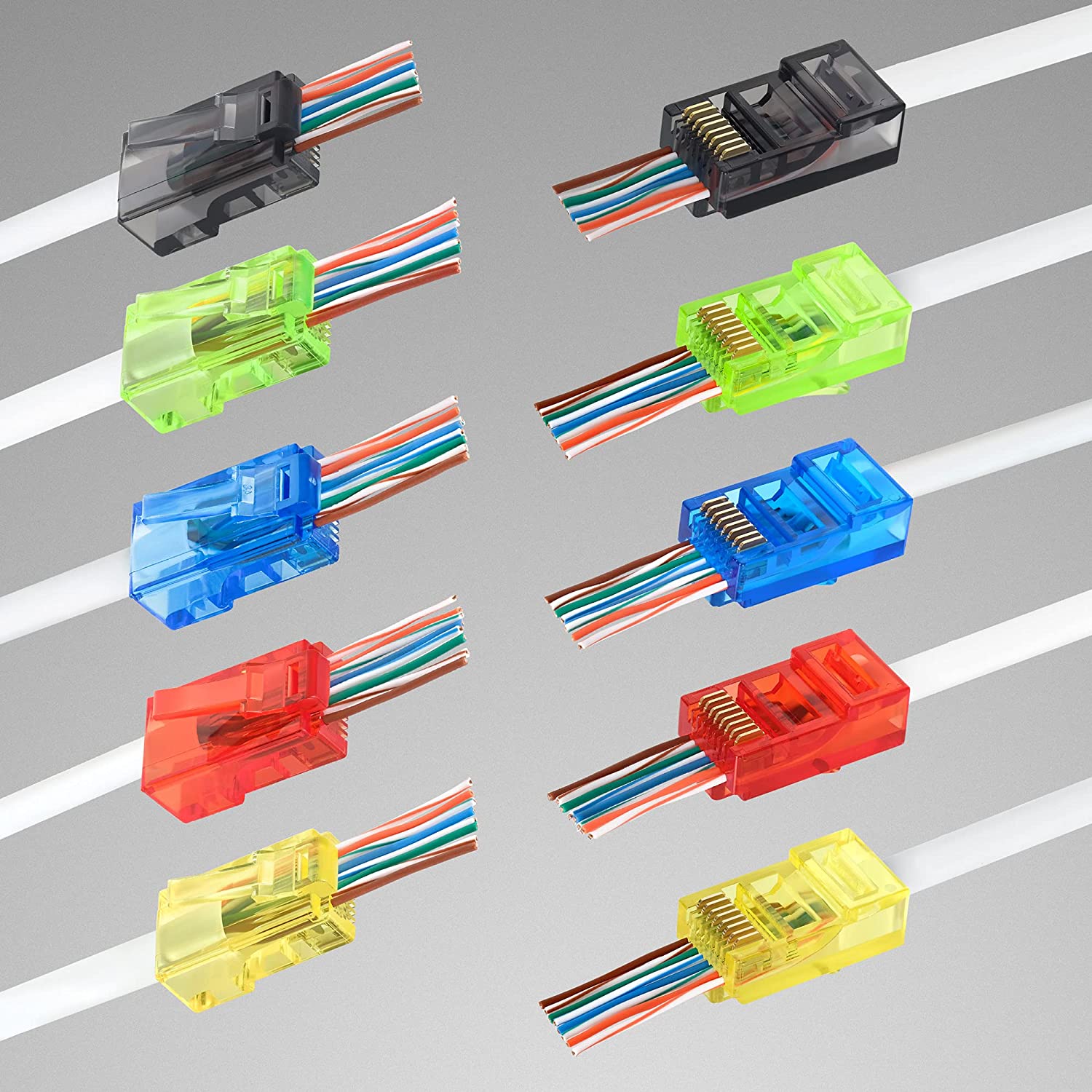 50 шт. сквозные разъемы RJ45 C – обзор и цена Rj45 Jack