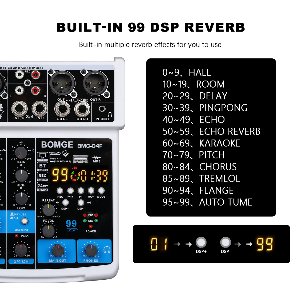 Портативный аудиомикшер BOMGE  – обзор и цена Audio Interface